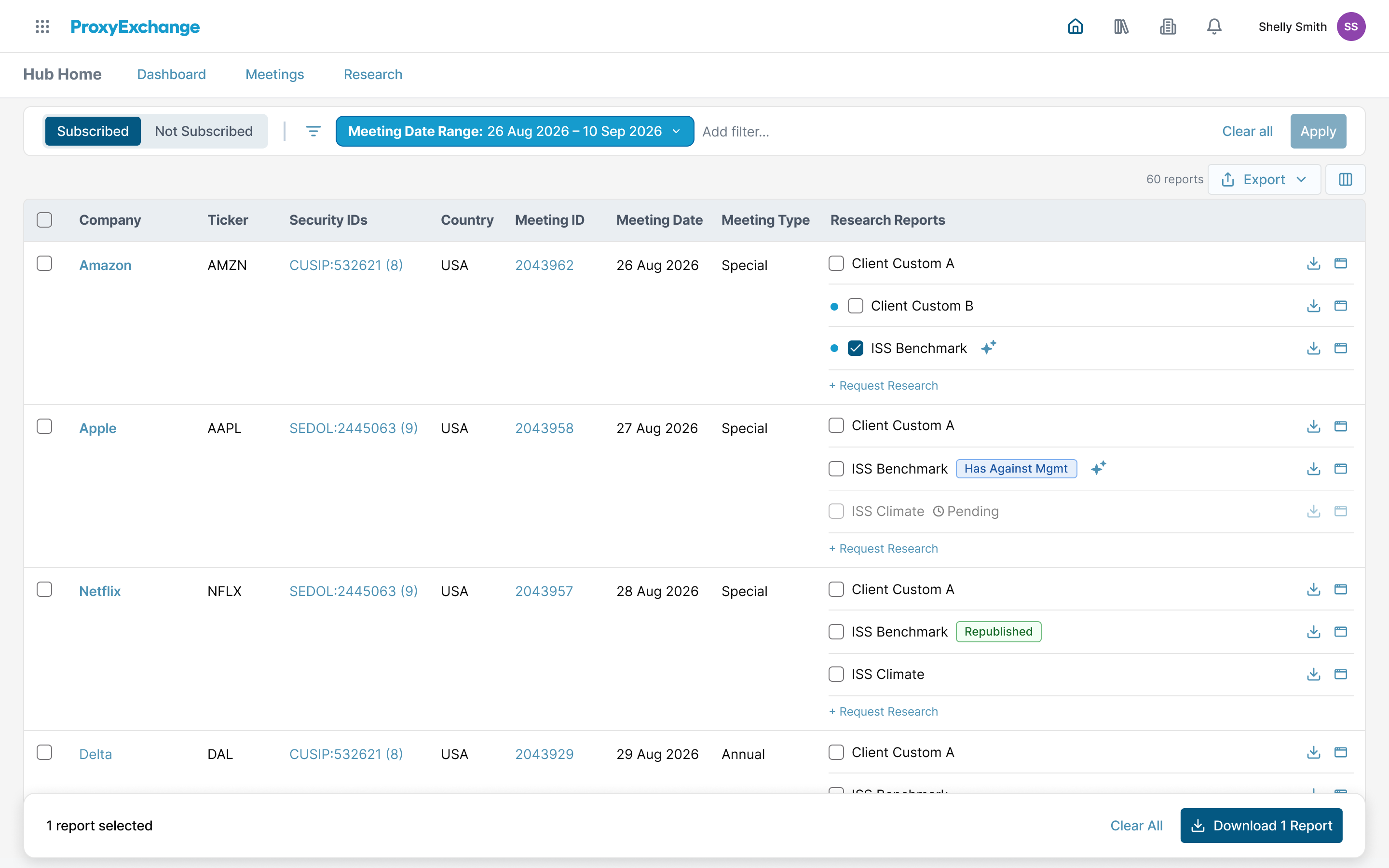 Redesigned research experience
